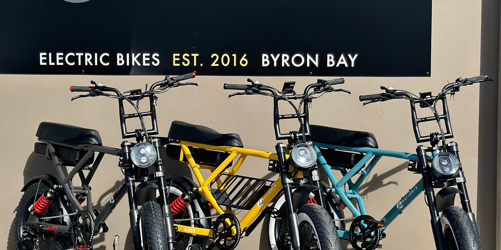 Ezriderz electric bike. Best Fat tyre dual seat ebike in Byron Bay, Australia