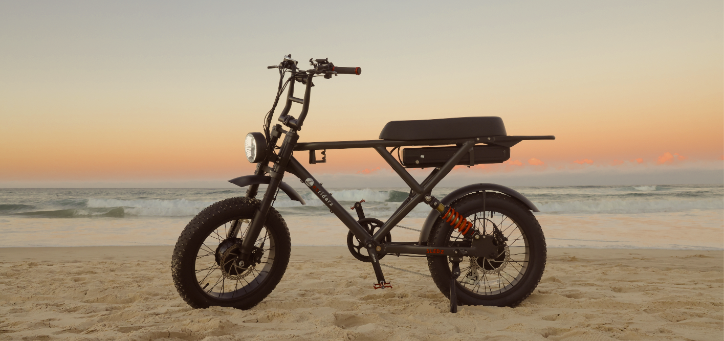 Ezriderz electric bike water resistant components. Best Fat tyre ebike in Byron Bay, Australia